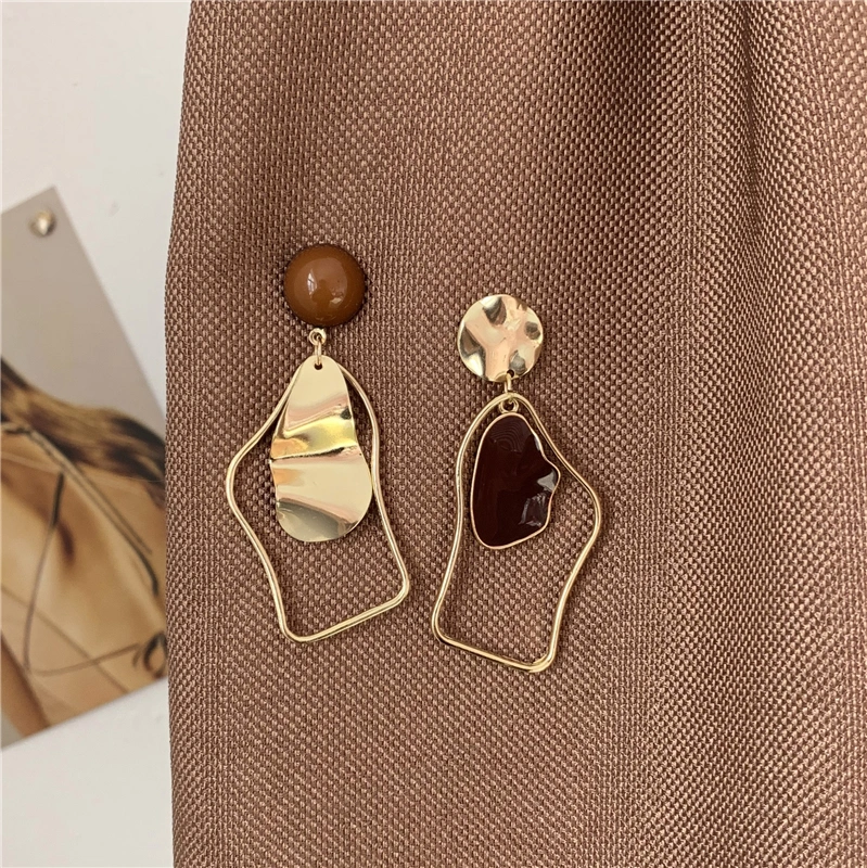 Retro earrings geometric irregular drip earrings