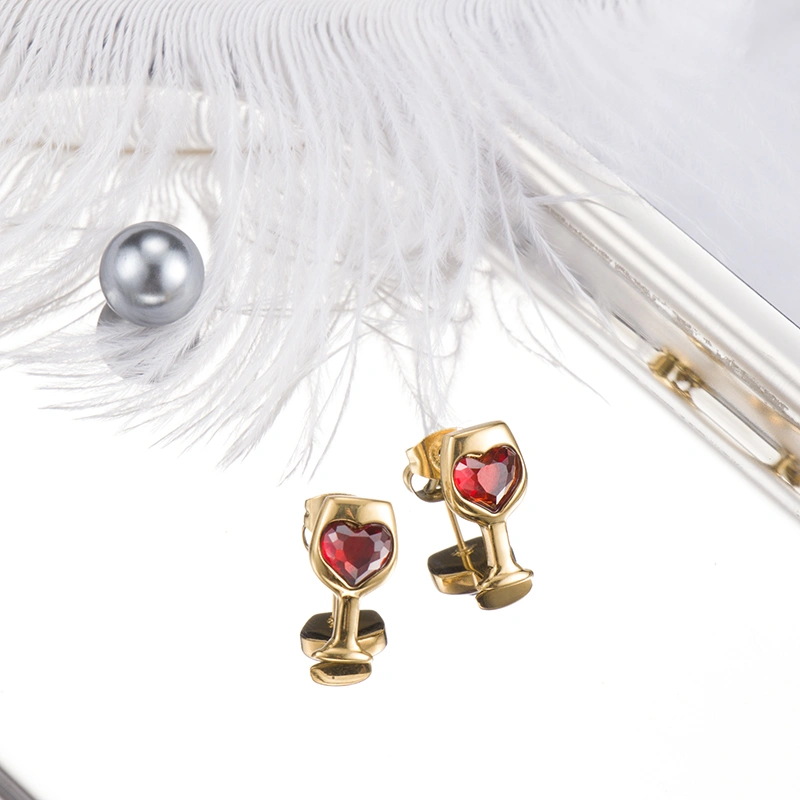 Wine glass earrings