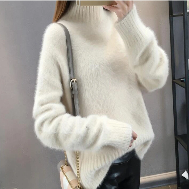 Mori half high neck bottoming sweater women