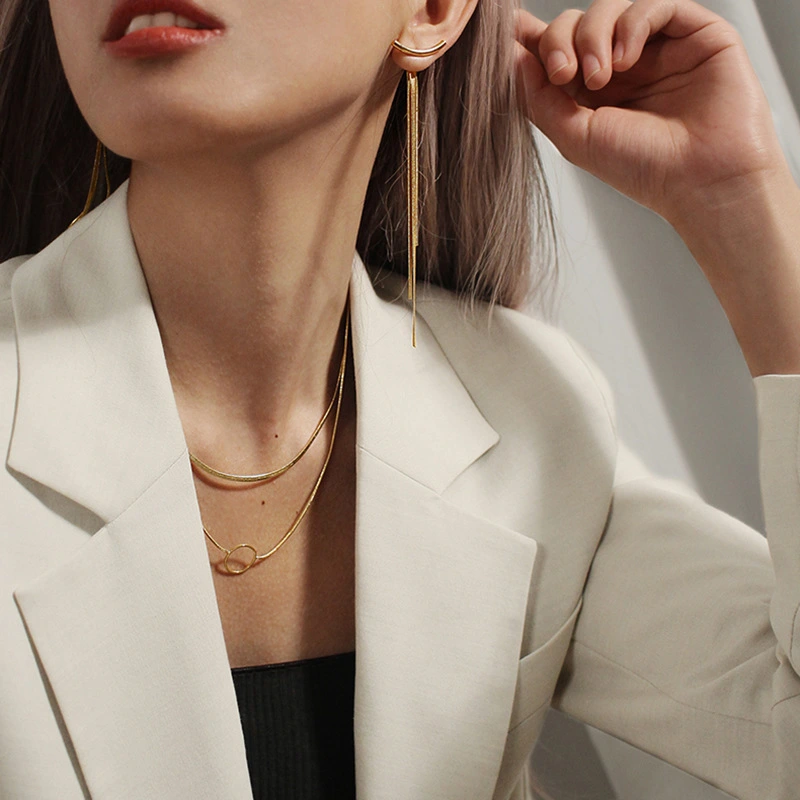 Tassel long earrings