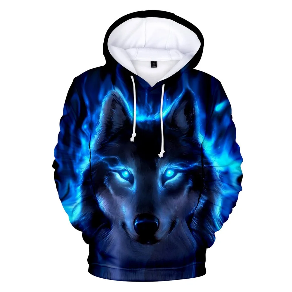 Men's and women's same style plus velvet 3d sweater hoodie