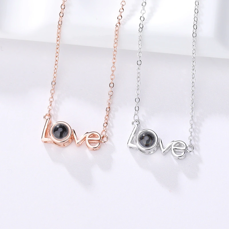 LOVE projection necklace