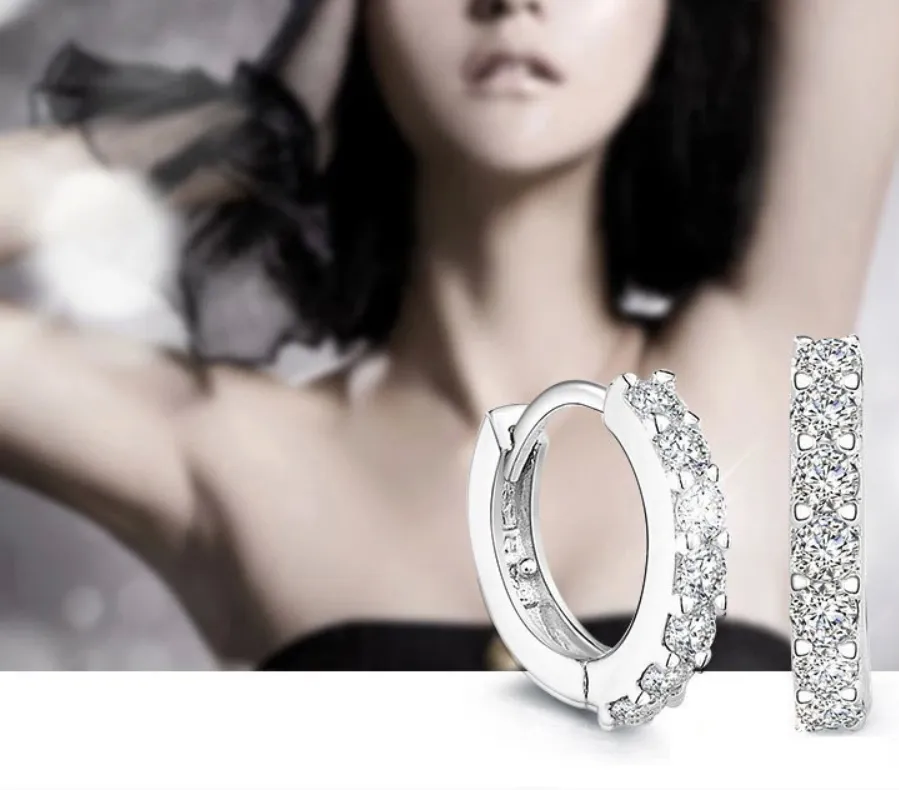 Single row of earrings
