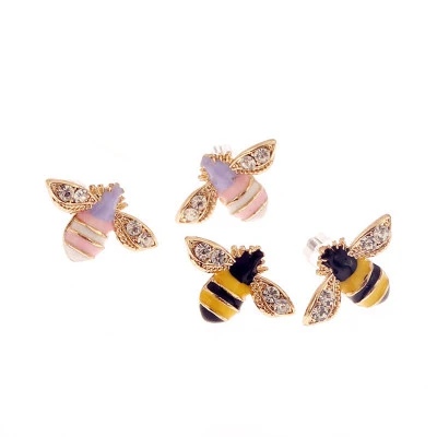 Bee dripping shiny earrings