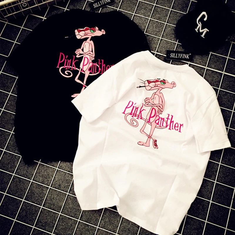 Pink Panther Loose Korean Short Sleeve