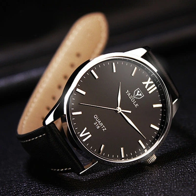 Waterproof business soft belt quartz watch