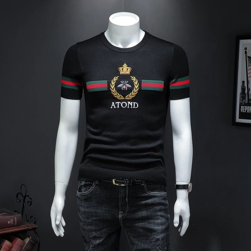Men's bottoming slim wool sweater