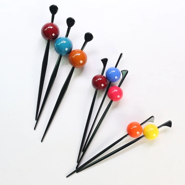 Candy-colored ball hairpins