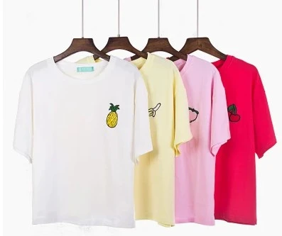 4 tee shirts fruits