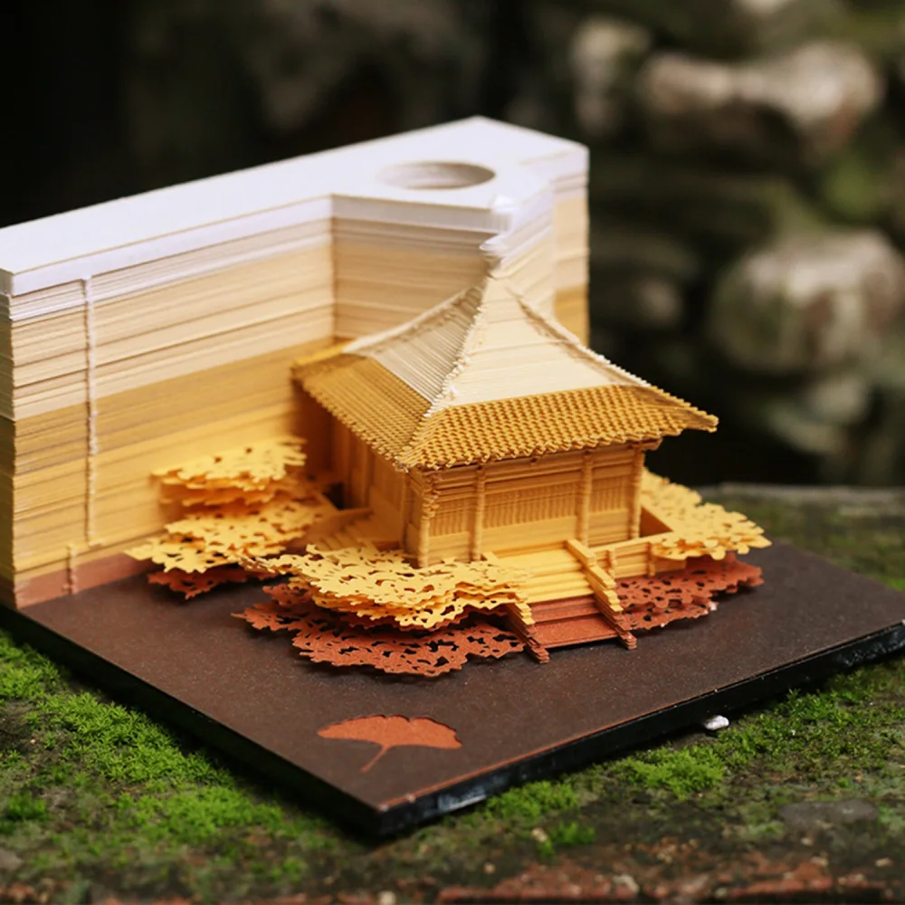 Three-dimensional paper sculpture building model