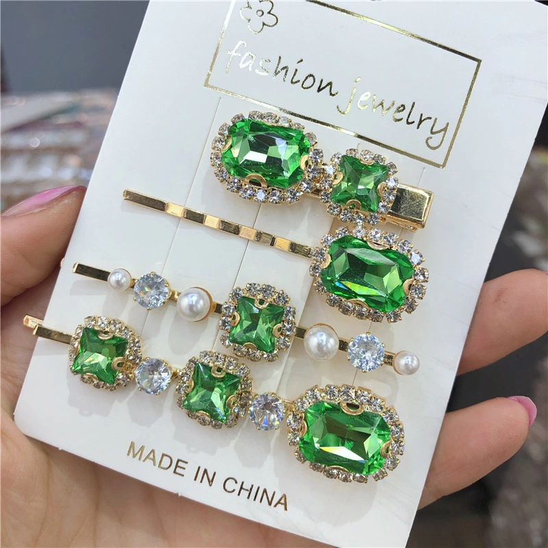 Korean retro green hairpin