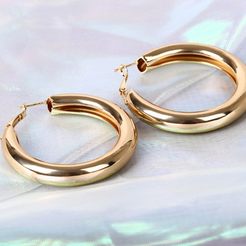 Exaggerated Simple Big Round Circle Hoop Earrings