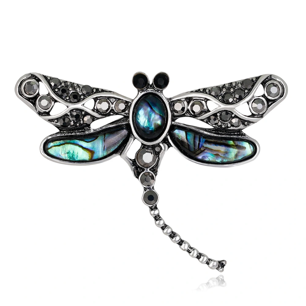 Fashionable Exquisite All-Match Shell Material Brooch Dragonfly Corsage