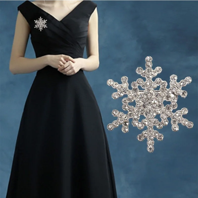 Christmas snowflake brooch