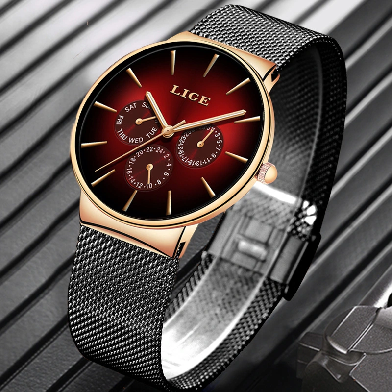 Explosion mesh quartz watch