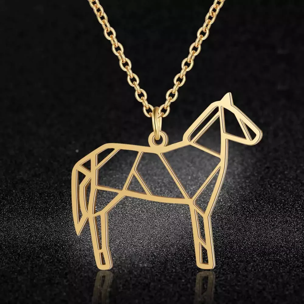 Stainless Steel Animal Horse Fashion Necklace