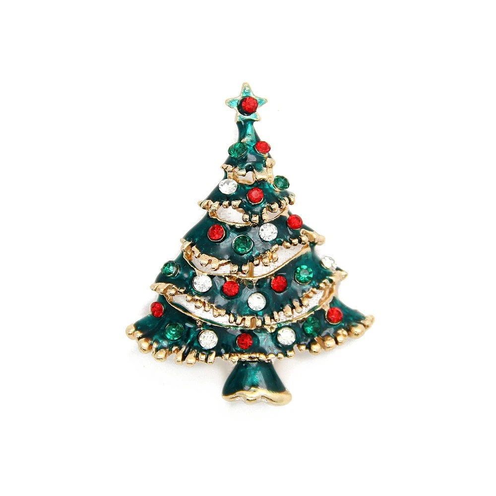 Christmas tree brooch pin