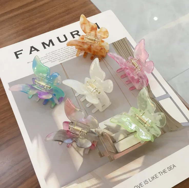 Super Fairy Colorful Acetate Butterfly Hairpin