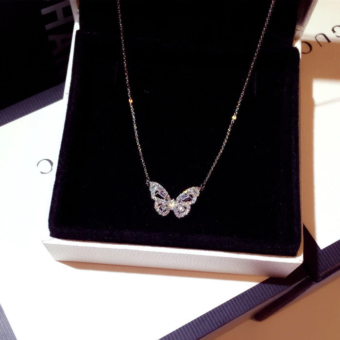 Butterfly pendant necklace