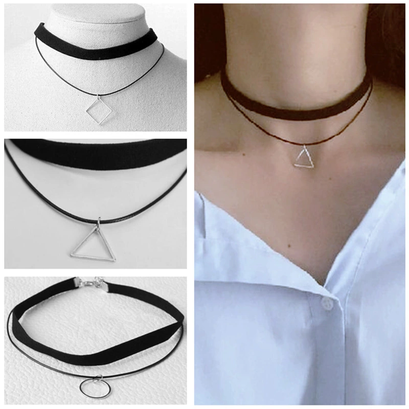 Double-layer combination collar necklace