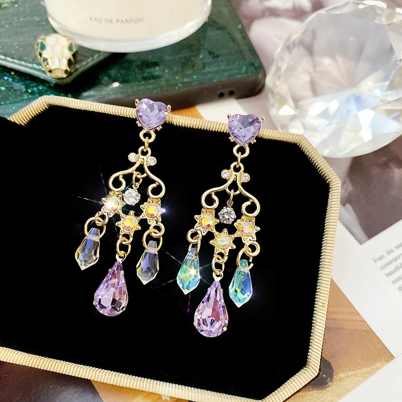 Super fairy love crystal Tassel Earrings