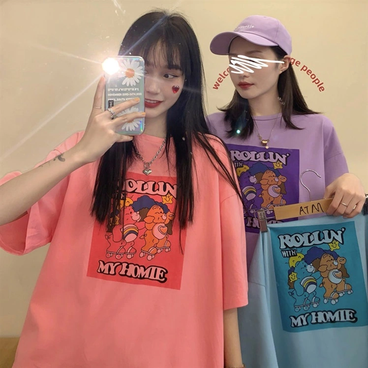 Korean version of ins super fire Harajuku port bf loose net red