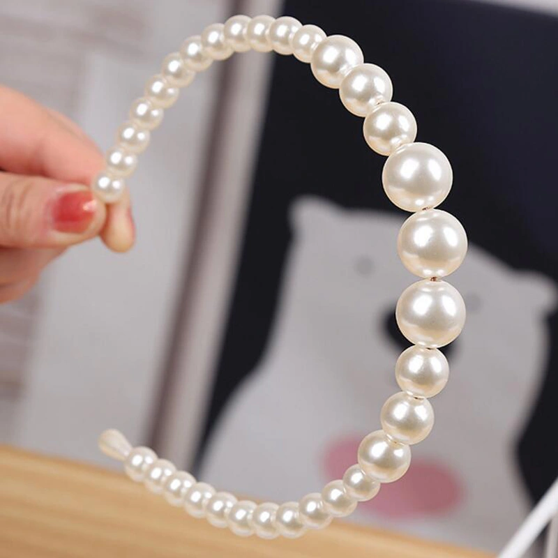 Hand-nailed pearl all-match headband