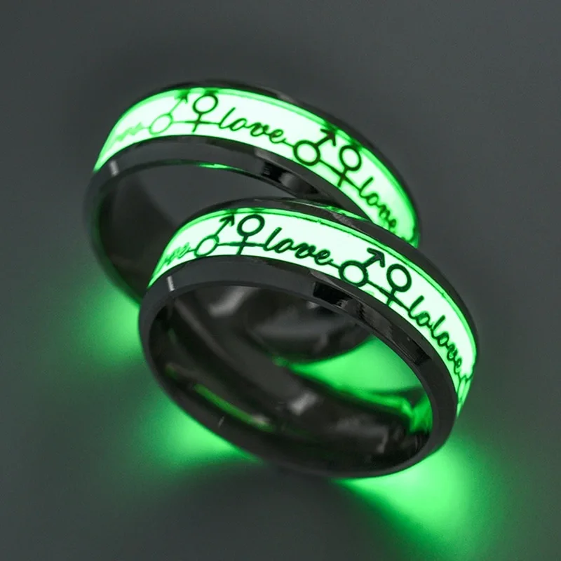 Luminous LOVE Titanium Steel Ring