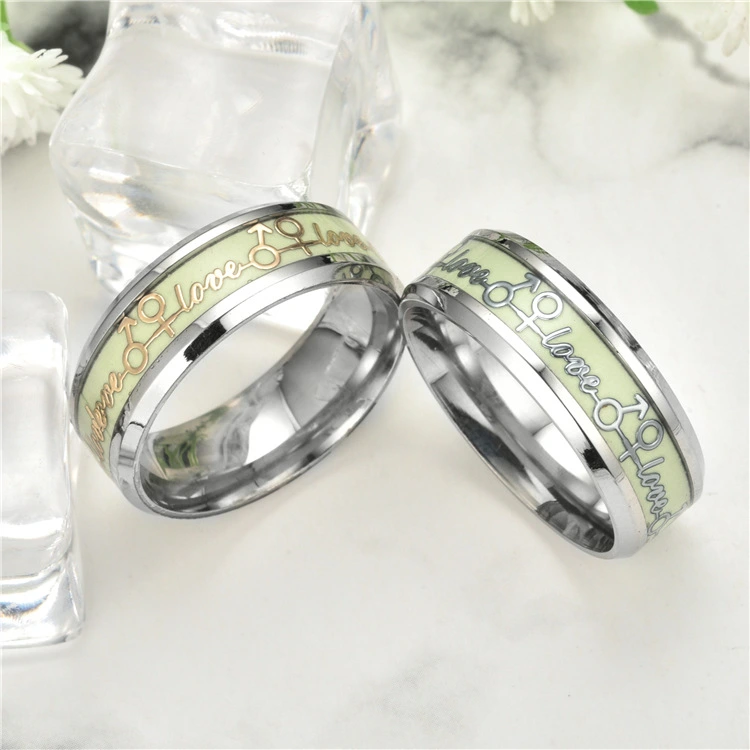 Luminous LOVE Titanium Steel Ring