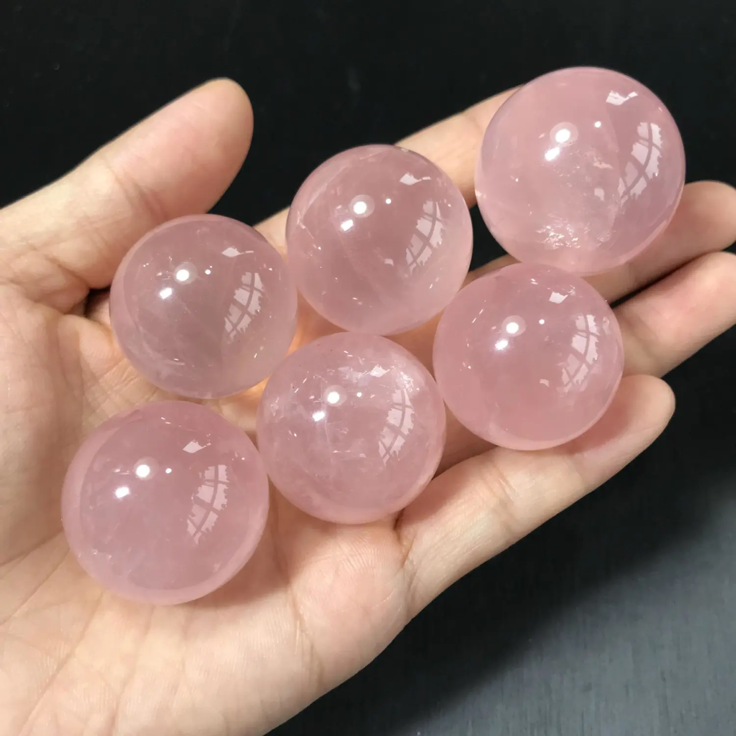 Natural Pink Crystal Ball