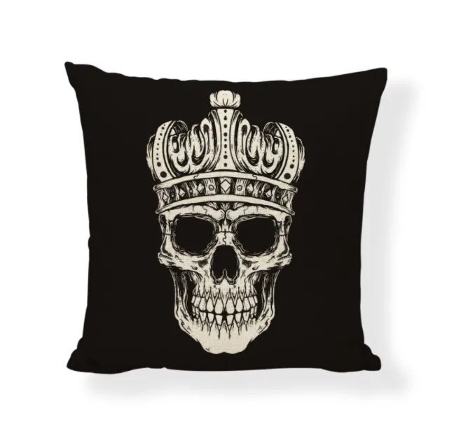 Skull and cotton pillow