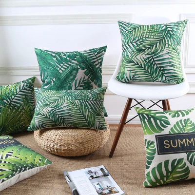 Tropical rainforest sofa pillowcase