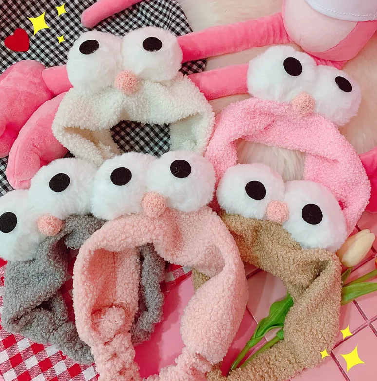 Soft sheep lamb big eyes wash face hair band