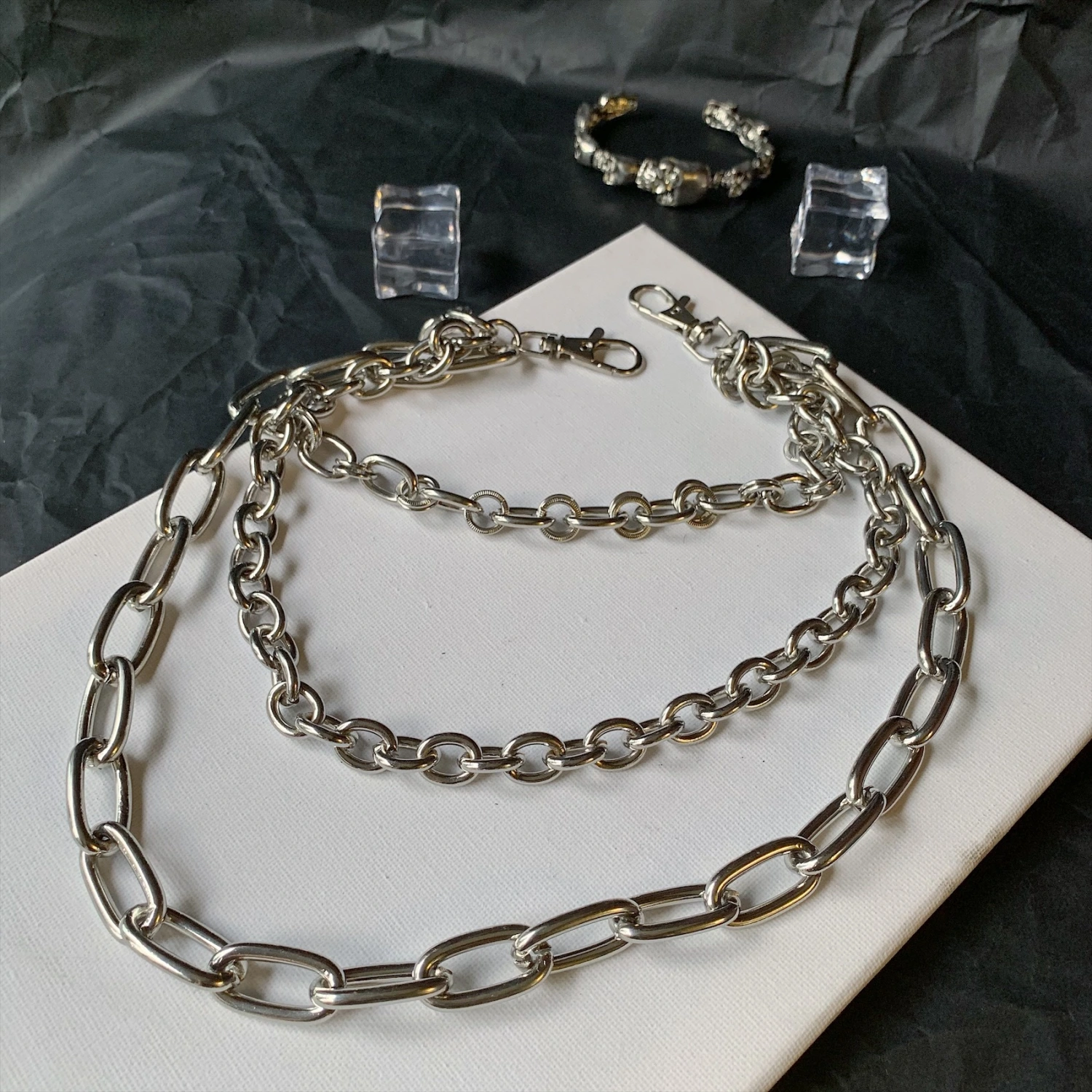 Male Female Hip Hop Pants Chain Waist Chain