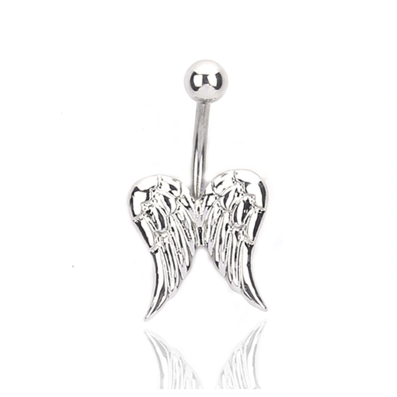 Hypoallergenic Simple Wing Diamond Navel Nail