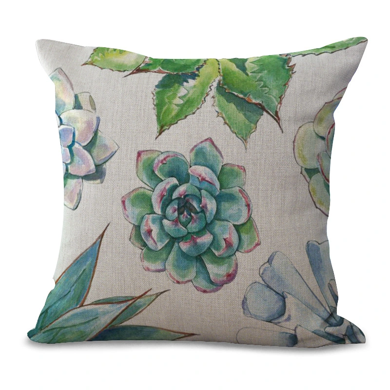 Plant Pillow Cover Succulent Cactus Pillow Case