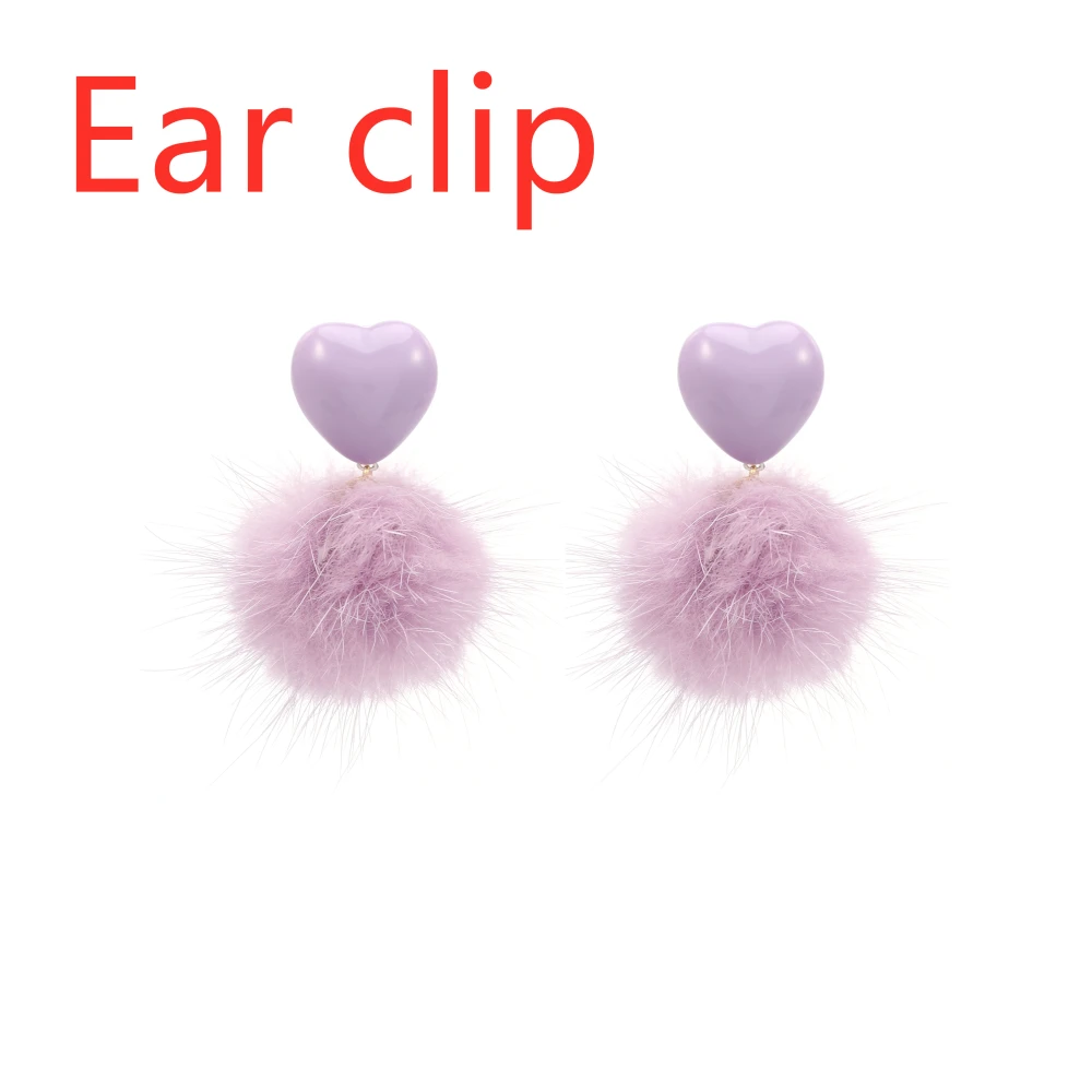 Purple ball earrings