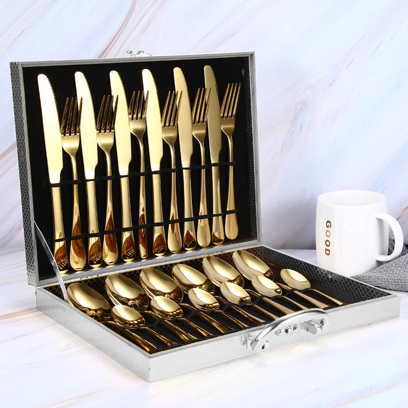 24-piece set of colorful western steak knife