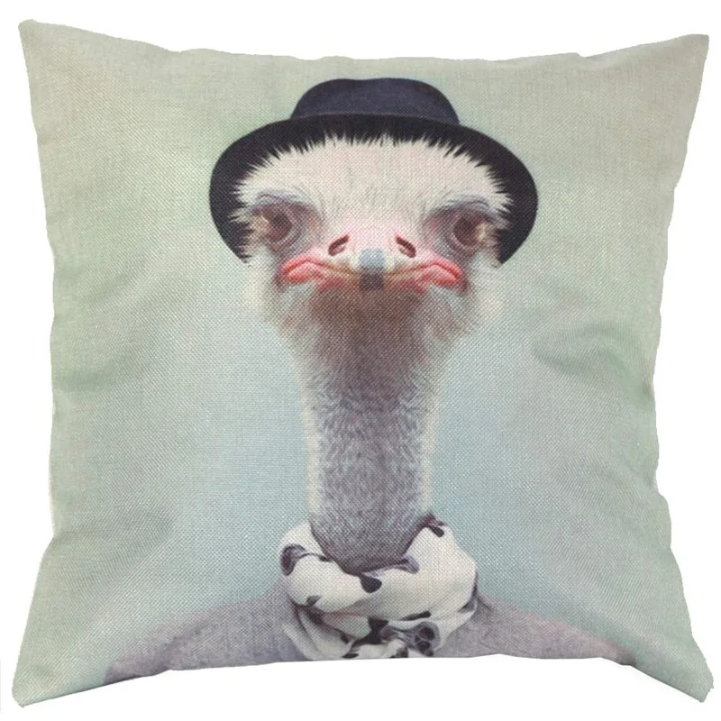 Ostrich Aniaml pattern sofa bed home decoration pillowcase cushion cover decorative cushion cover