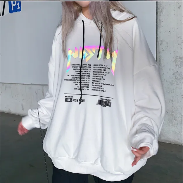 Net red reflective sweatshirt