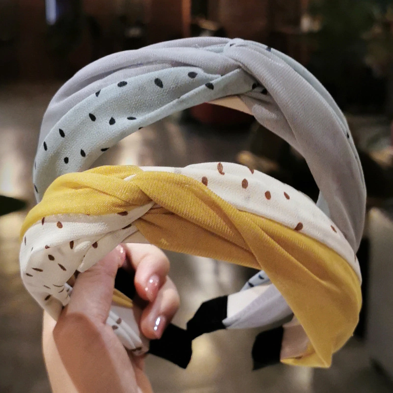 Fabric wave point headband