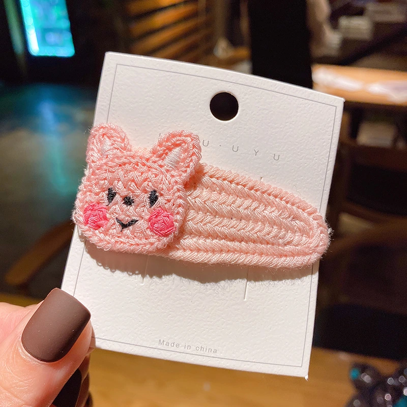 Korean children's knitting hairpin