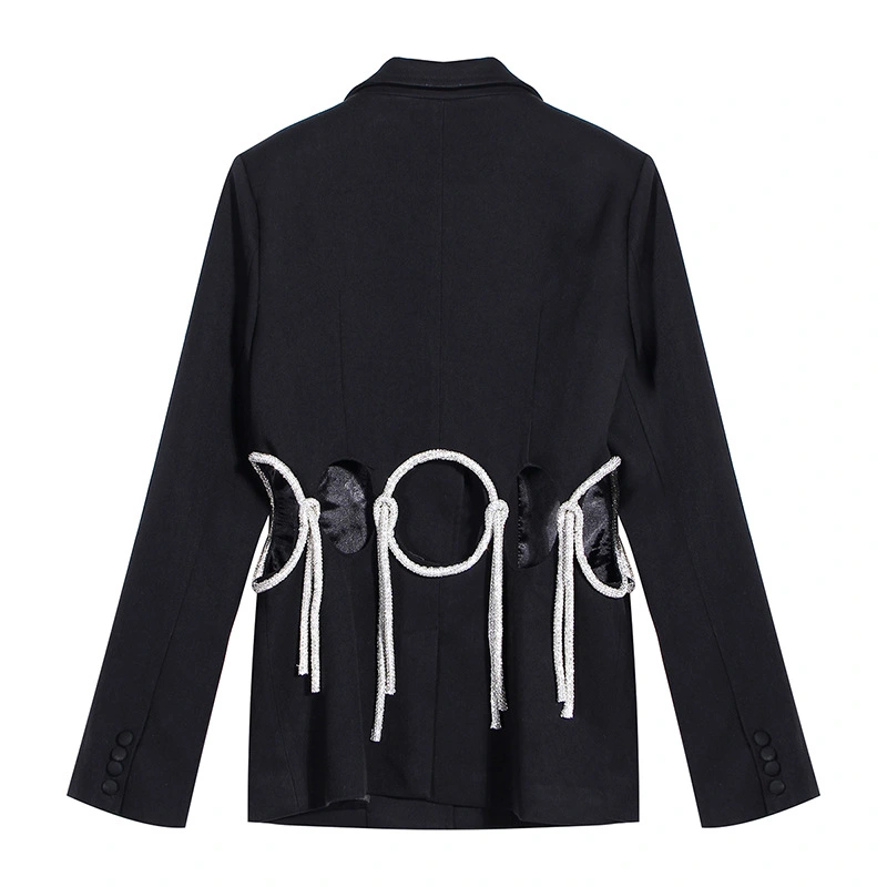 Elegant texture backless machine jacket