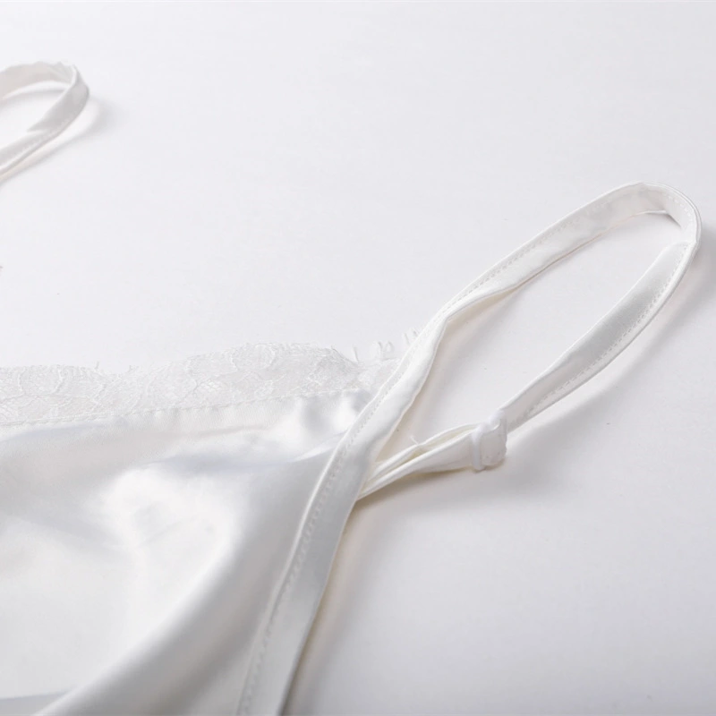 Lace V-neck silk camisole