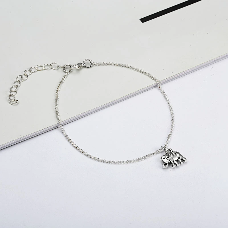 Sun Elephant Pendant Women's Anklet