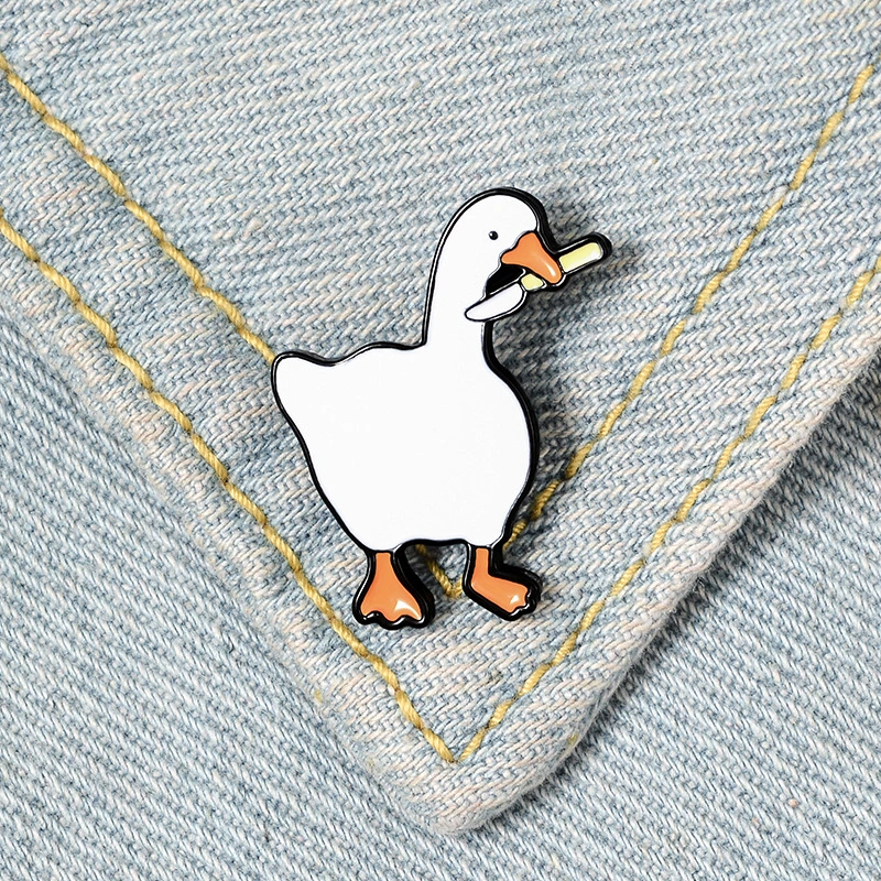 Untitled Goose Game Fun Game Big Goose Brooch