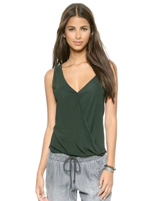 Bottoming chiffon shirt top female V-neck sleeveless camisole female summer