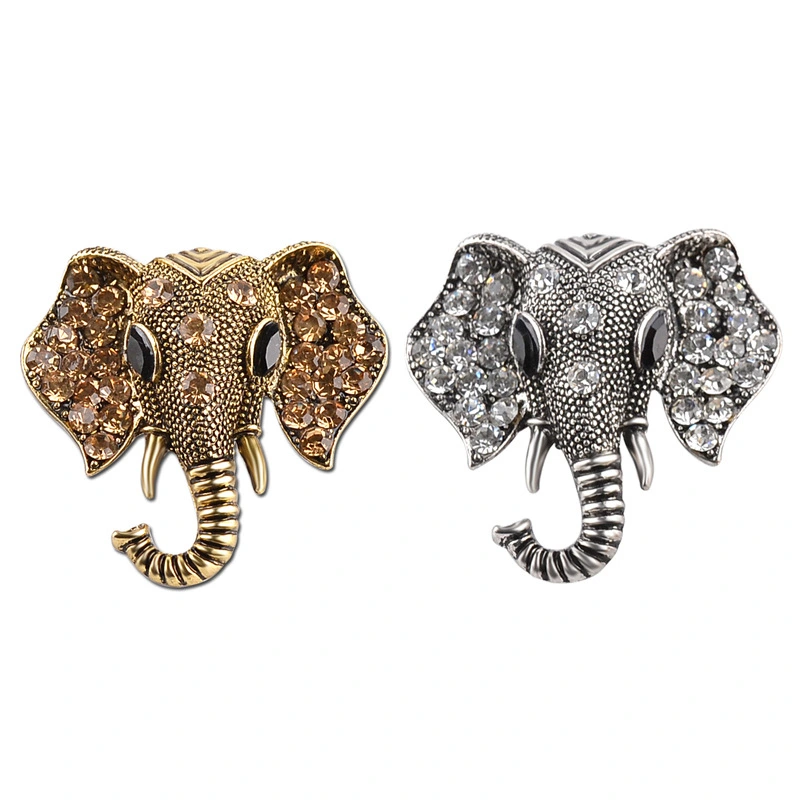 Animal alloy diamond brooch