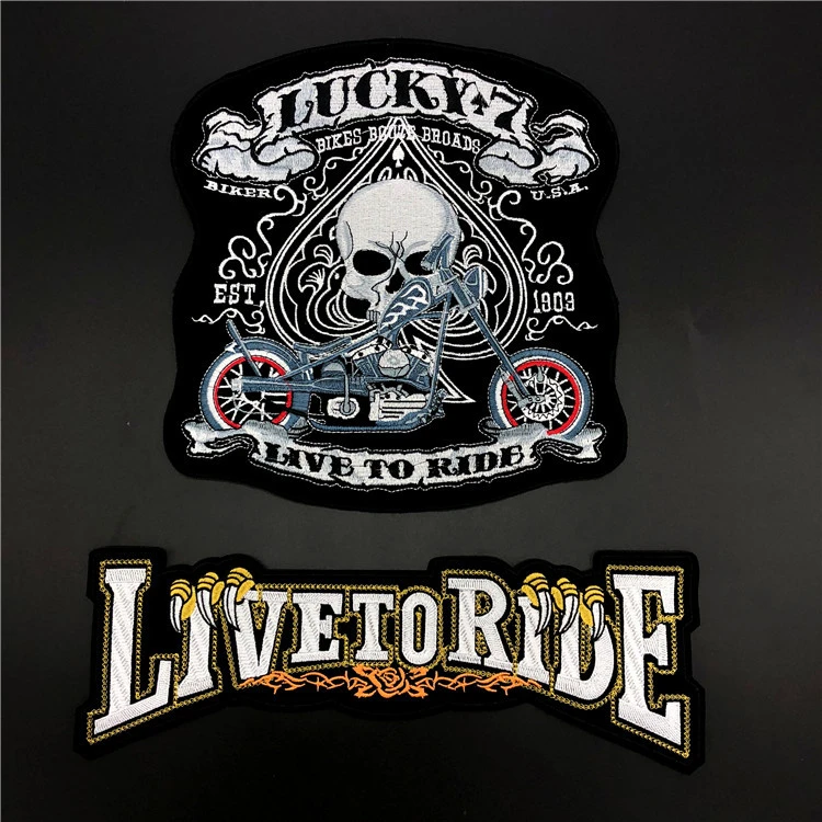 Skull Embroidered Cloth Sticker