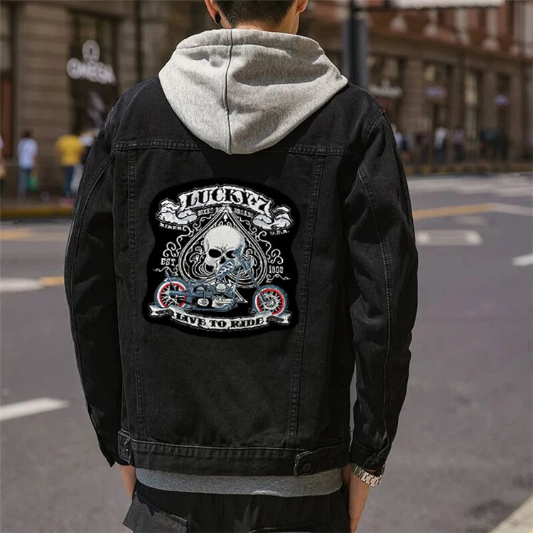Skull Embroidered Cloth Sticker
